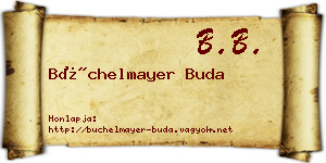 Büchelmayer Buda névjegykártya